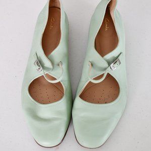 Clarks Pure Flat shoes Mint Leather